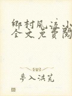 乡村风流小傻子全文免费阅读