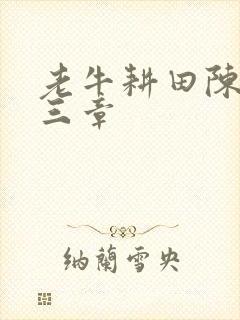 老牛耕田陈雪第三章封面