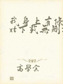 我身上有条龙txt下载无删减封面