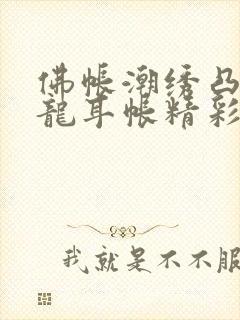 佛帐潮绣凸浮双龙耳帐精彩片段