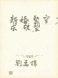 新婚 紧窄 哀求 破裂封面
