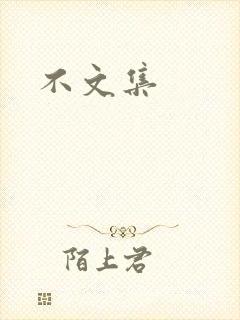 不文集封面