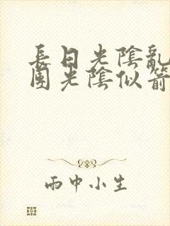 长日光阴乱作一团光阴似箭眇眇翟