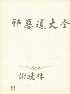 邪恶道大全集封面