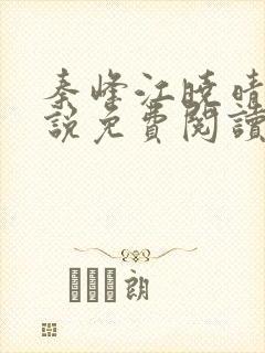 秦峰江晓晴的小说免费阅读封面