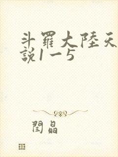 斗罗大陆天狂传说1一5封面