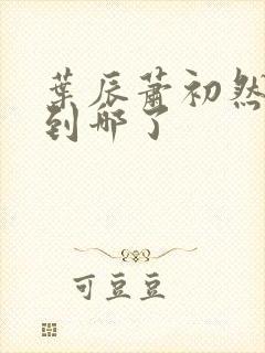 叶辰萧初然更新到哪了