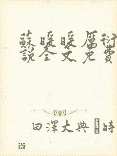 苏暖暖厉衍琛小说全文免费阅读