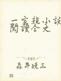 一家亲小说免费阅读全文封面
