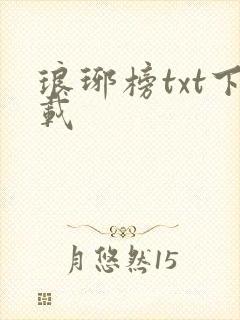 琅琊榜txt下载