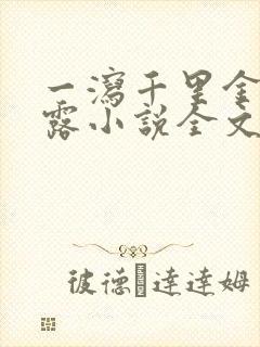 一泻千里金银花露小说全文免费阅读