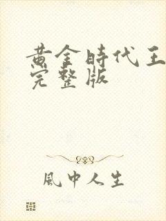 黄金时代王小波完整版封面