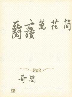 死亡万花简小说阅读封面