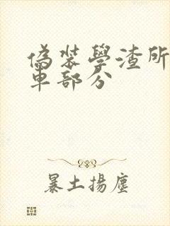 伪装学渣所有开车部分封面