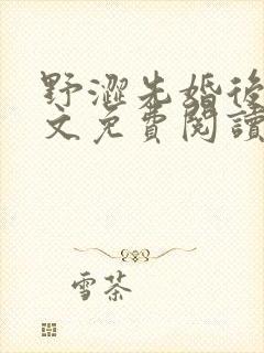 野涩先婚后爱全文免费阅读笔趣阁