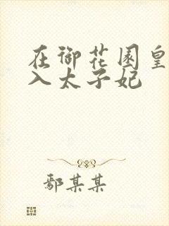 在御花园皇上进入太子妃封面