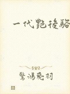 一代艳后骆冰封面