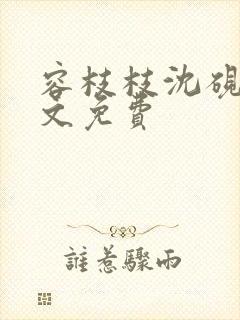 容枝枝沈砚书全文免费