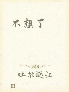 不想了封面