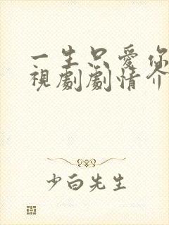 一生只爱你 电视剧剧情介绍