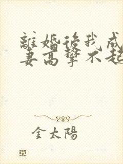 离婚后我成了前妻高攀不起的神