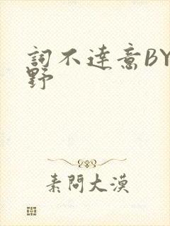 词不达意BY咩野