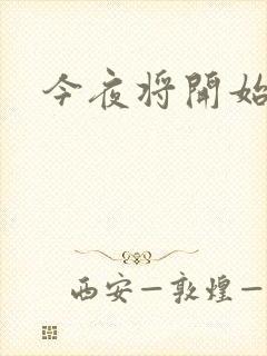 今夜将开始小说封面
