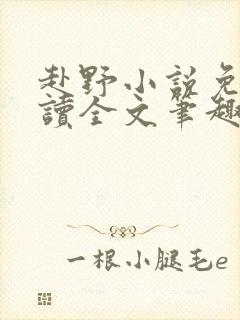 赴野小说免费阅读全文笔趣阁