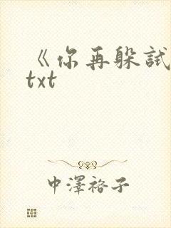 《你再躲试试》txt封面