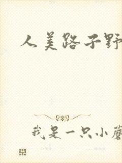 人美路子野封面