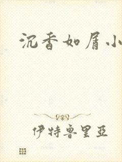 沉香如屑小说封面