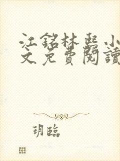 江铭林熙小说全文免费阅读