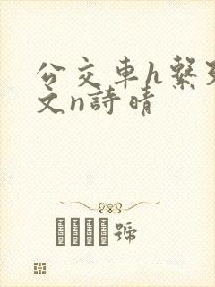 公交车h系列辣文n诗晴