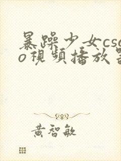 暴躁少女csgo视频播放器推荐