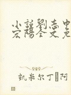 小说刘志中和张宏阳全文免费阅读无弹窗封面