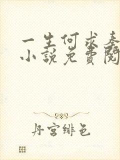 一生何求秦菲雪小说免费阅读