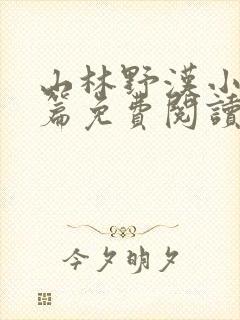 山林野汉小说全篇免费阅读