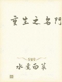 重生之名门佳人