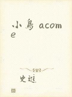 小鸟 acome封面