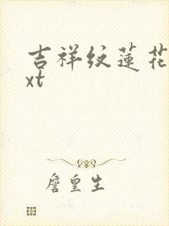 吉祥纹莲花楼txt