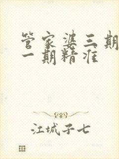 管家婆三期必开一期精准