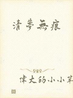 清梦无痕封面