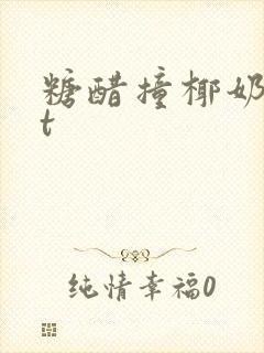 糖醋撞椰奶txt封面