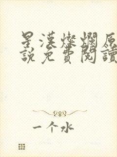 星汉灿烂原著小说免费阅读