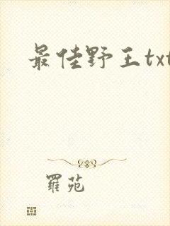 最佳野王txt封面