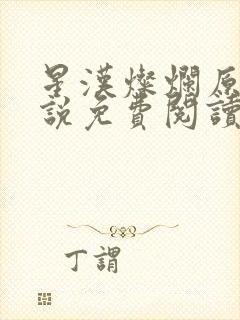 星汉灿烂原著小说免费阅读