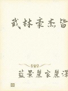 武林豪杰皆我奴