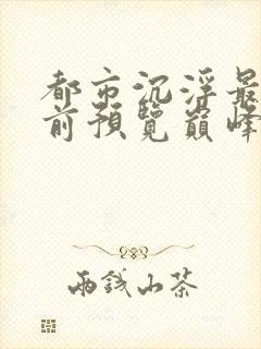 都市沉浮最快超前预览巅峰