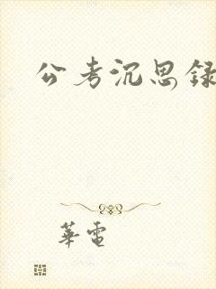 公考沉思录