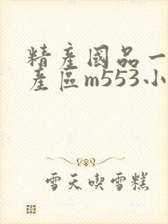 精产国品一二三产区m553小说